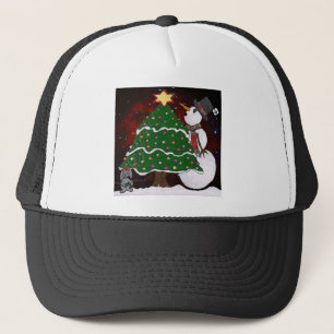Casquette Arbre de Noël Snowman Surprise Art Imprimer