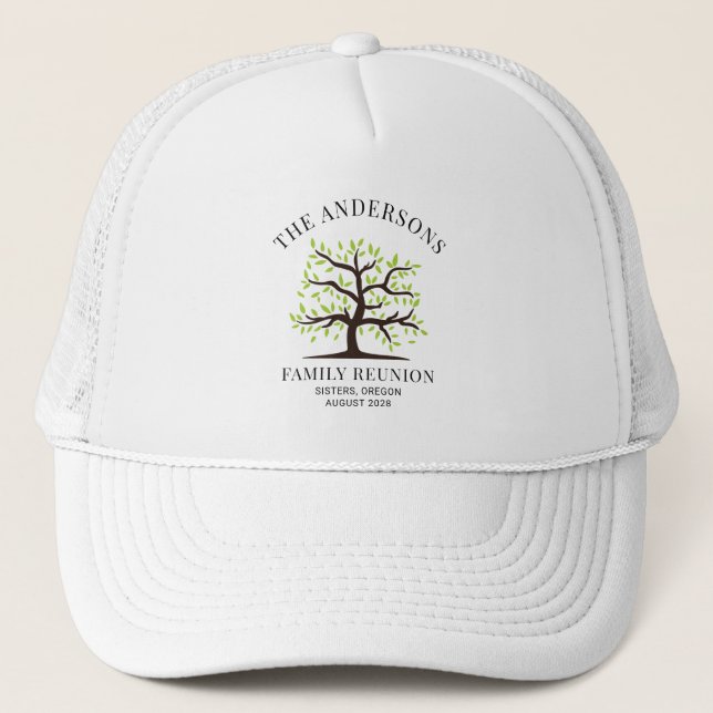 Casquette Arbre généalogique de réunion de famille personnal (Devant)