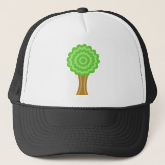 Casquette Arbre vert. Sur le fond blanc
