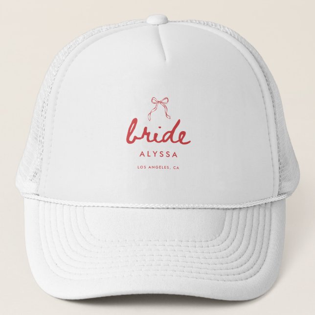 Casquette Arc Bow personnalisé Nom de la mariée Enterrement  (Devant)