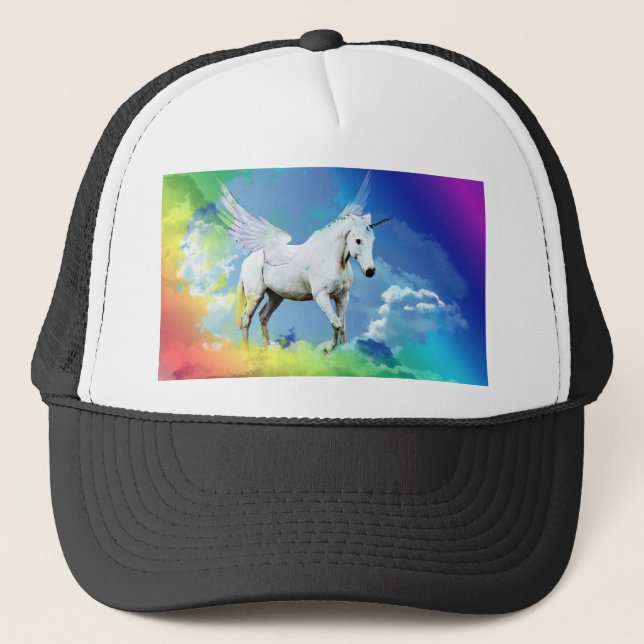 Casquette Arc-en-ciel de licorne (Devant)