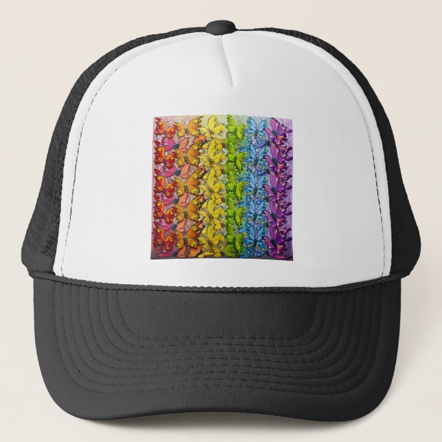 Casquette Arc en ciel des papillons (Devant)