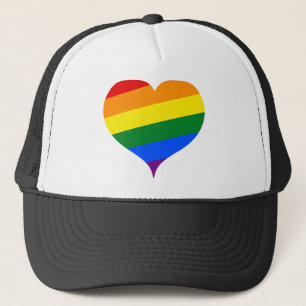 Casquette Arc-en-ciel du coeur LGBTQ