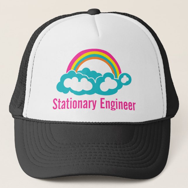 Casquette Arc-en-ciel du génie stationnaire (Devant)