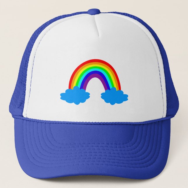 Casquette arc-en-ciel et nuages/arc-en-ciel (Devant)