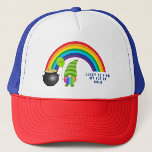 Casquette Arc en ciel Gnome Pot d'or St Paddys Day Lucky