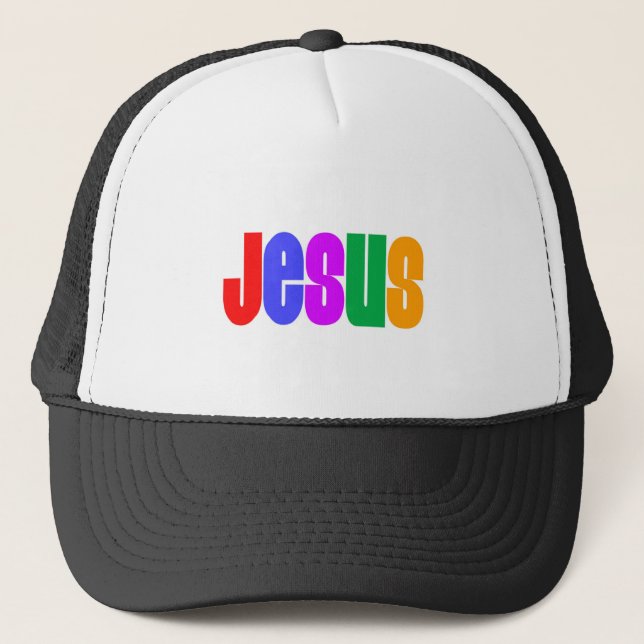 Casquette Arc-en-ciel Jésus (Devant)