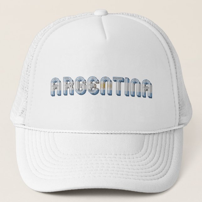 Casquette Argentine - Typographie des couleurs du drapeau (Devant)