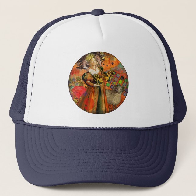 Casquette Aries Orange Woman : Collage d'art antique gothiqu (Devant)