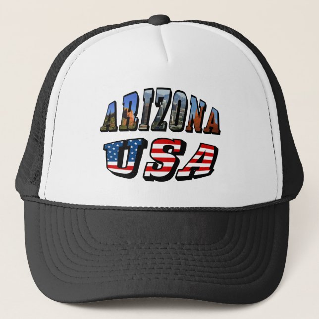 Casquette Arizona Picture et USA Flag Text (Devant)