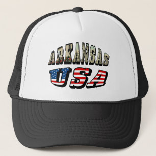Casquette Arkansas Picture et USA Flag Text