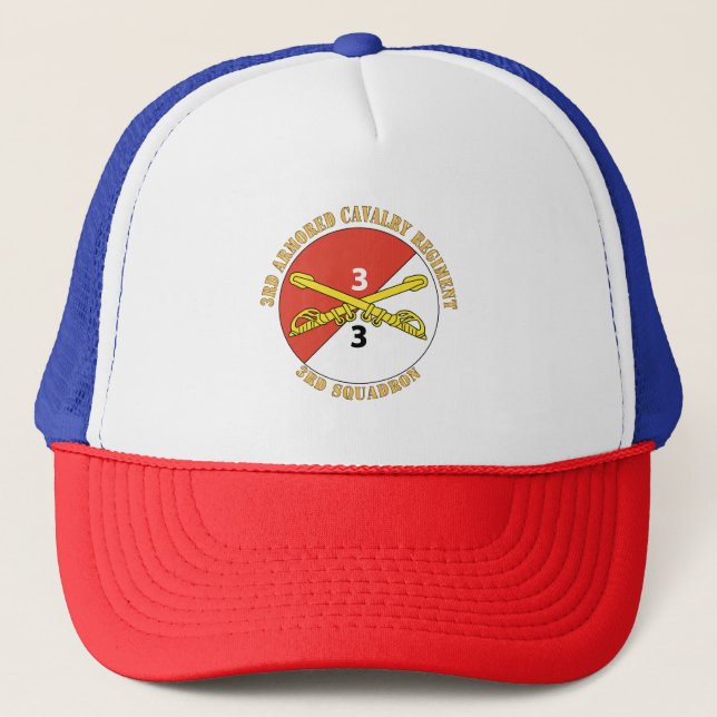 Casquette Armée - 3e Escadron - 3e Régiment de cavalerie bli (Devant)