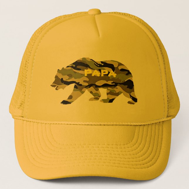 Casquette armée papa papa papa porte un camo drôle (Devant)