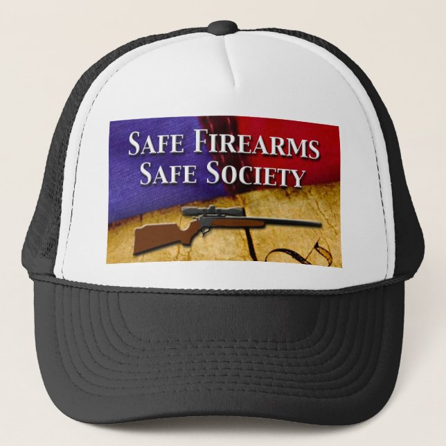 Casquette Armes à feu sûres, société en sécurité (Devant)