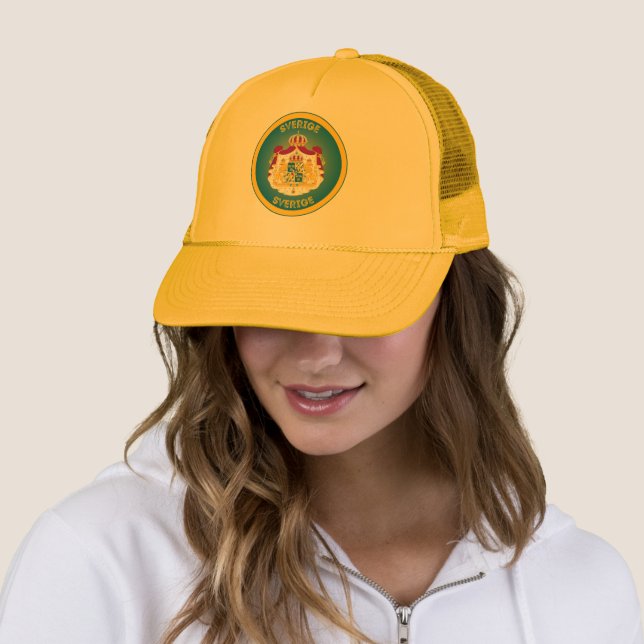 Casquette Armoiries de Suède en forme de cercle (En situation)