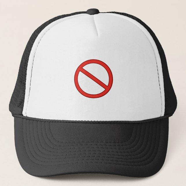 CASQUETTE ARRÊT ROUGE SYMBOLE AVERTISSEMENT GRAPHIQUE (Devant)