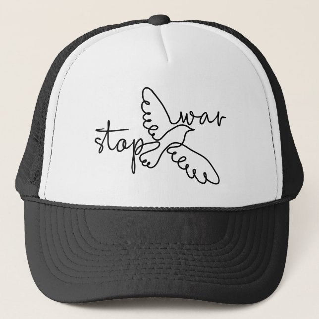 Casquette Arrêter la guerre (Devant)