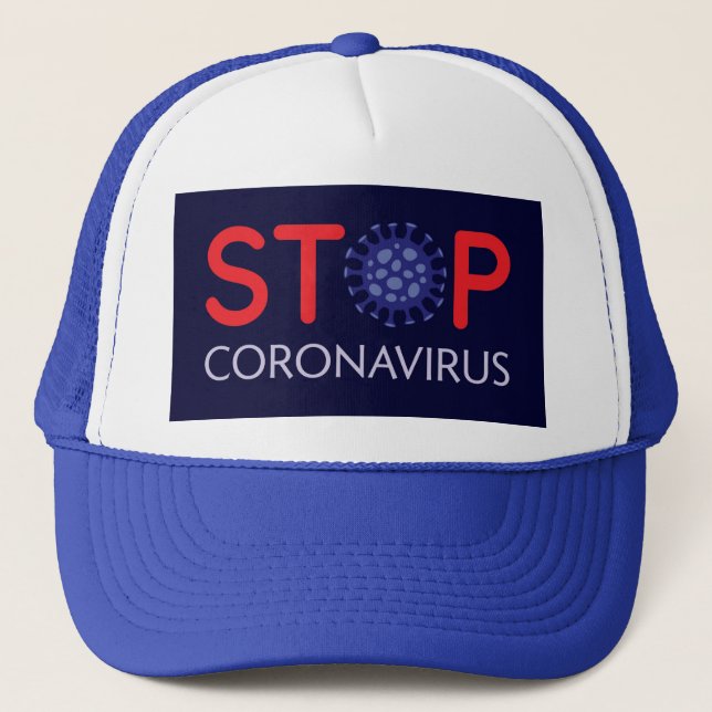 Casquette Arrêtez la campagne de propagation du coronavirus (Devant)