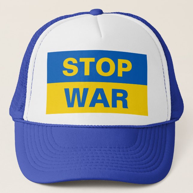 Casquette Arrêtez la guerre Ukraine ukrainienne (Devant)