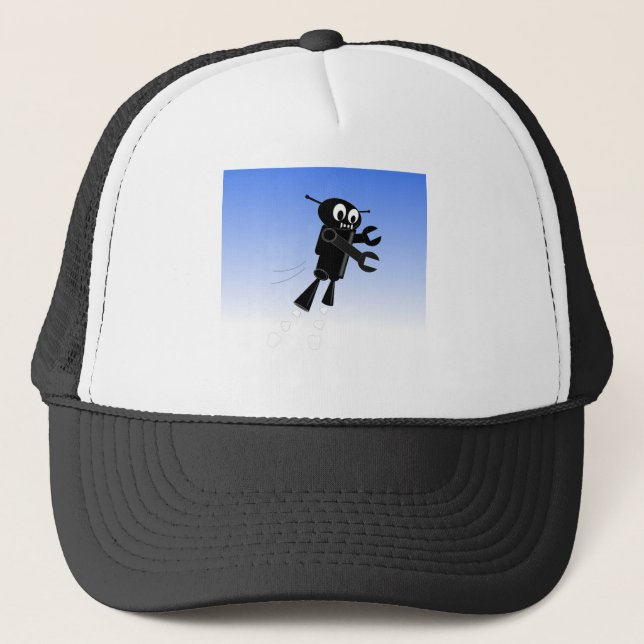 Casquette Arrière - plan Black Flying Robot Blue Sky (Devant)