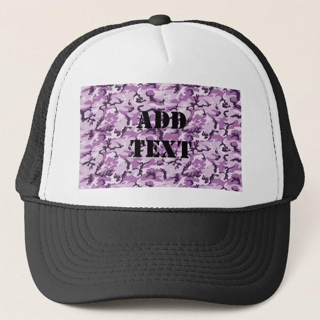 Casquette Arrière - plan de camouflage rose et violet (Devant)