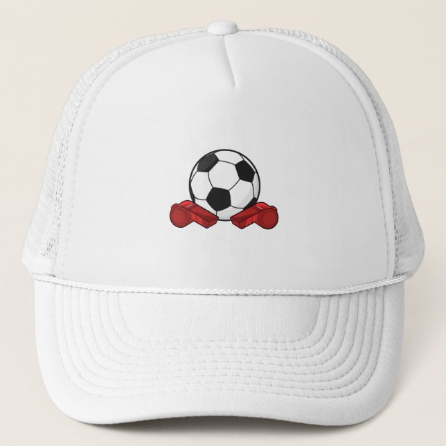 Casquette Arrivée sifflet & balle de football (Devant)