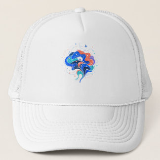 Casquette Art abstrait du cerveau neurodivergent