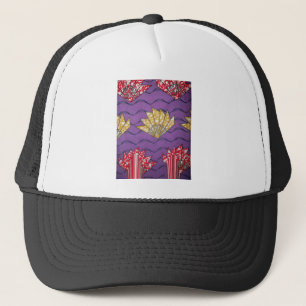 Casquette Art africain Abstrait : Vagues de passion violette