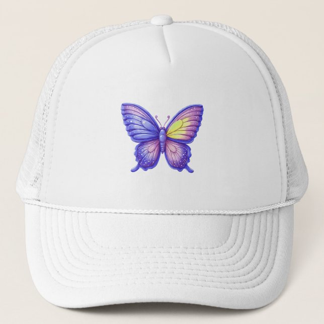 Casquette Art de ballon papillon violet vibrant (Devant)