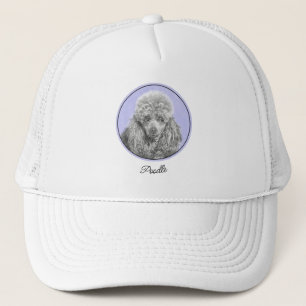 Casquette Art de chien gris argenté bleu miniature jouet Can