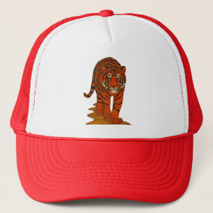 Casquette Art de cloisonné Tigre sur le chemin de la jungle