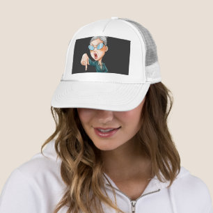 Casquette Art de femme en colère expressive