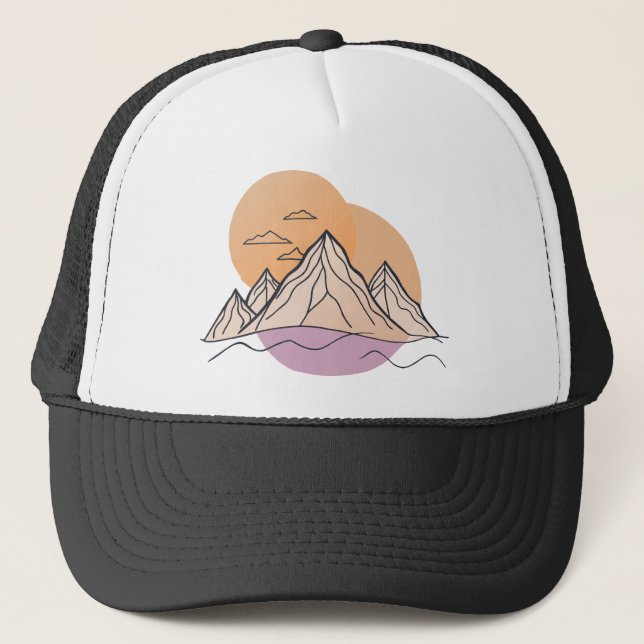 Casquette Art de la ligne de montagne (Devant)