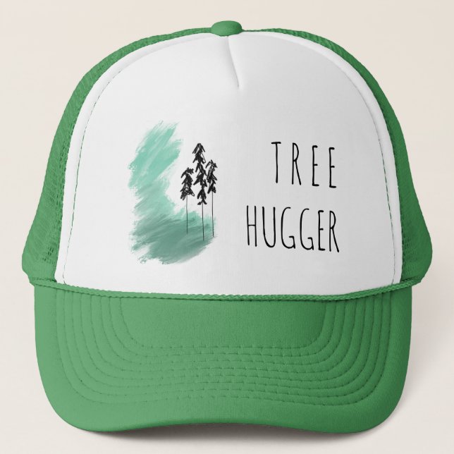 Casquette art de l'arbre vert scandinave simple moderne ment (Devant)