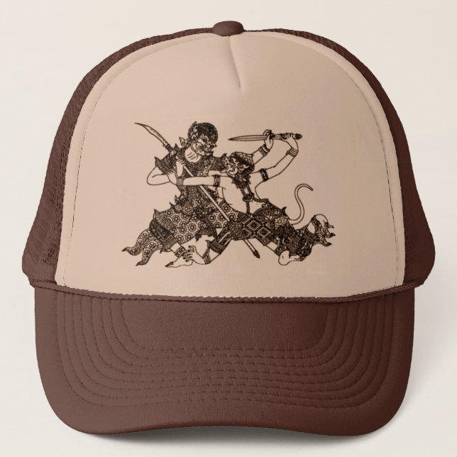 CASQUETTE ART DE L'ASIE DU SUD COMBATTANT DES DIEUX DE (Devant)