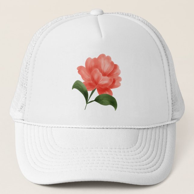 Casquette art de mandala de fleurs (Devant)