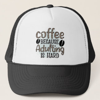 Casquette Art de mots de café drôle