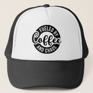 Casquette Art de mots de chaos de café drôle