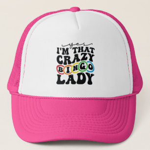 Casquette Art de mots de dame de Bingo folle drôle 