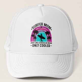 Casquette Art de mots de Maman surfeur drôle