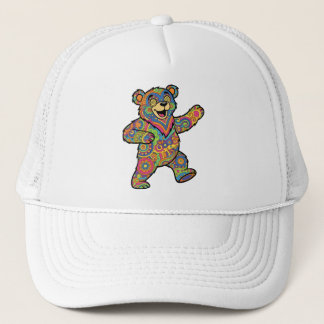 Casquette Art de nounours psychédélique coloré