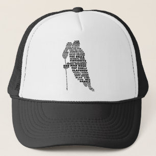 Casquette Art de typographie de joueur de hockey