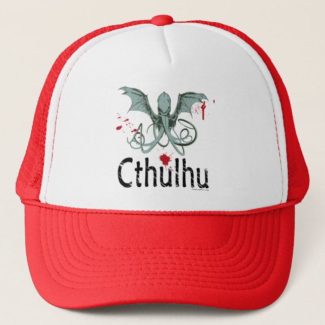 Casquette Art de vecteur d'horreur de Cthulhu (Devant)