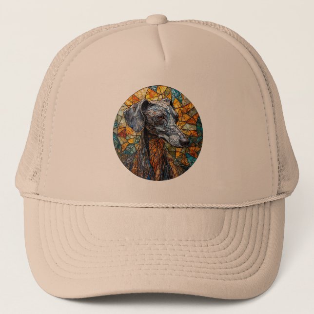 Casquette Art de verre teinté de Lévrier Italien (Devant)