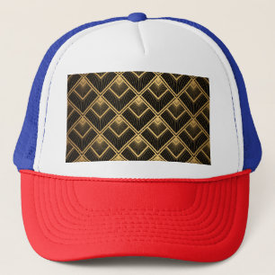 Casquette Art Déco Black Gold : Géométrique