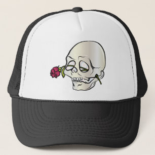 Casquette Art d'imaginaire de crâne de tatouage du rose