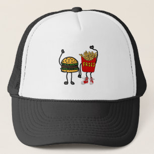 Casquette Art drôle d'hamburger et de bande dessinée de