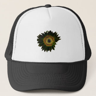 Casquette Art floral minimaliste néon jaune tournesol