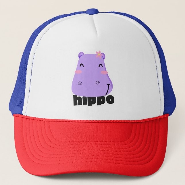 Casquette Art Hippo Cute Kawaii (Devant)