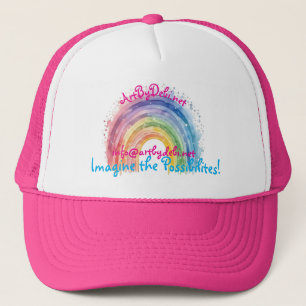 Casquette Art par Debi, Rainbow
